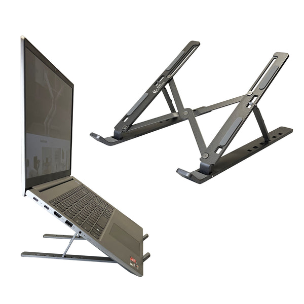 Compact Folding Laptop/Tablet Stand and Travel Bag (Dark Aluminum Edition) AMRNS02DG