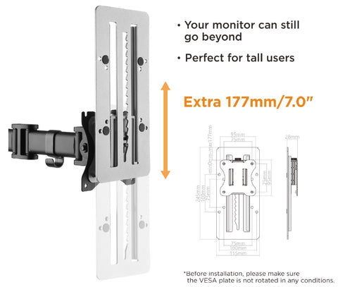 Steel VESA Offset Adapter - AMRV120
