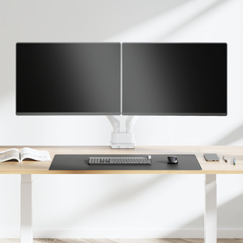 Dual Monitor Mount With Articulating Arms - HYDRA2B-W (WHITE)