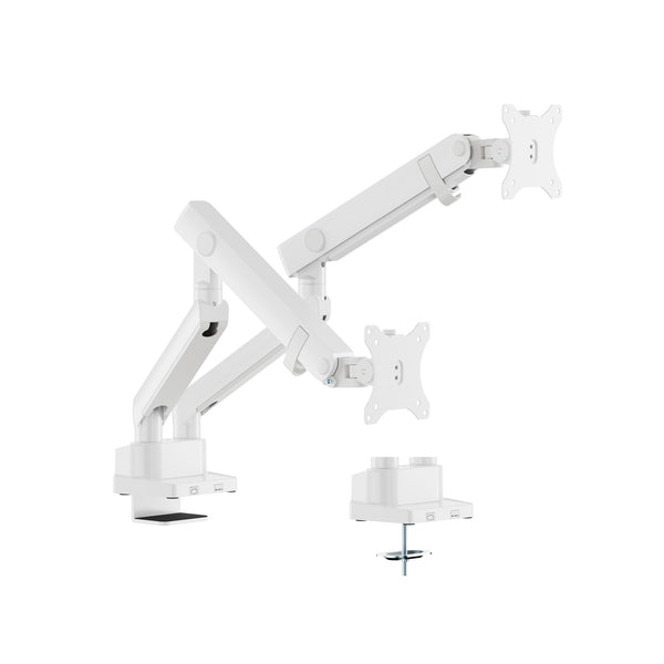 Dual Monitor Mount With Articulating Arms - HYDRA2B-W (WHITE)