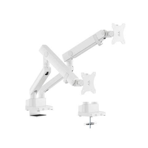 Dual Monitor Mount With Articulating Arms - HYDRA2B-W (WHITE)