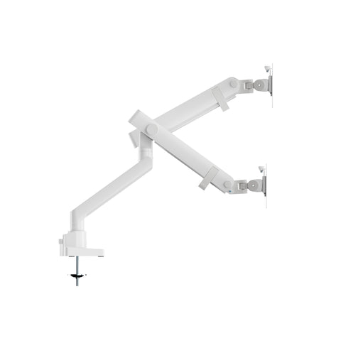 Dual Monitor Mount With Articulating Arms - HYDRA2B-W (WHITE)