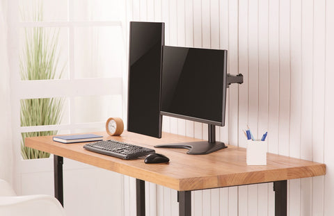 Dual Articulating Monitor Desk Mount | Supports 17” - 32" Monitors 2EZSTAND