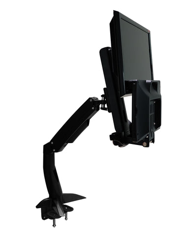Sit-Stand Spring Arm Desk Mount Computer Workstation Combo System - AMR1ACWS