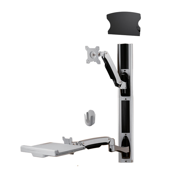 Sit-Stand Combo Workstation Wall Mount System - AMR1AWSV1