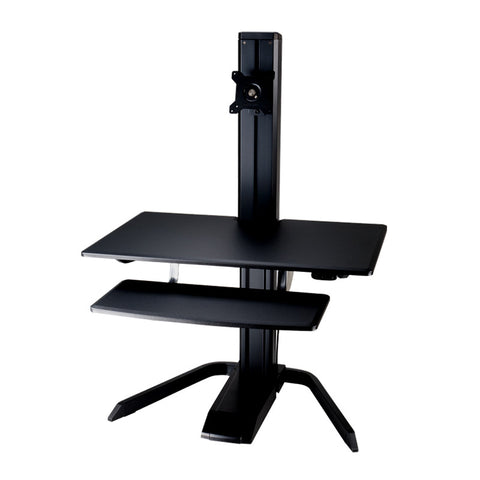 Sit Stand Workstation Mast Stand Mount with Keyboard, Mouse and Monitor height adjustment- AMRCP100
