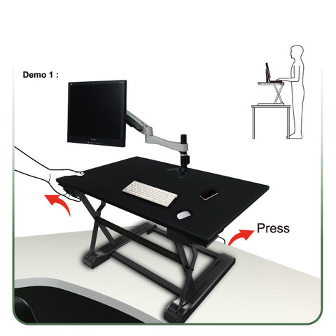 Sit-Stand Integrated Desk Workstation - AMRCT100