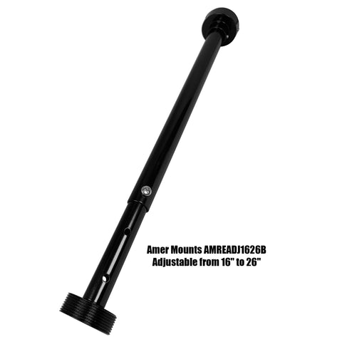 AMREADJ1626B | Adjustable Extension Pole in Black | 16" to 26" Height