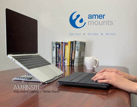 Flat Folding Laptop/Tablet Stand | Amer Mounts AMRNS01
