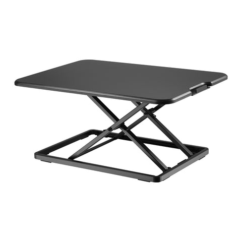 EZUP2619 | Ultra-Slim Height Adjustable Sit/Stand Workstation Desk | Black 26.4" Wide Tabletop | 1.8" Low-Profile Design | Amer Mounts